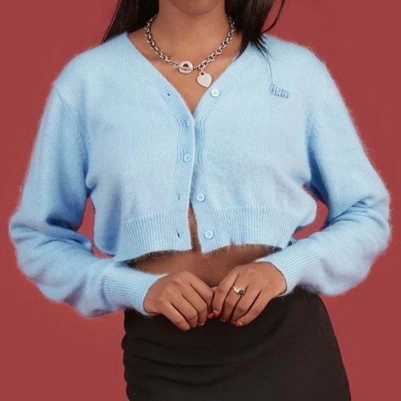 UNIF Women's Blue Cardigan - Picture 1 of 9